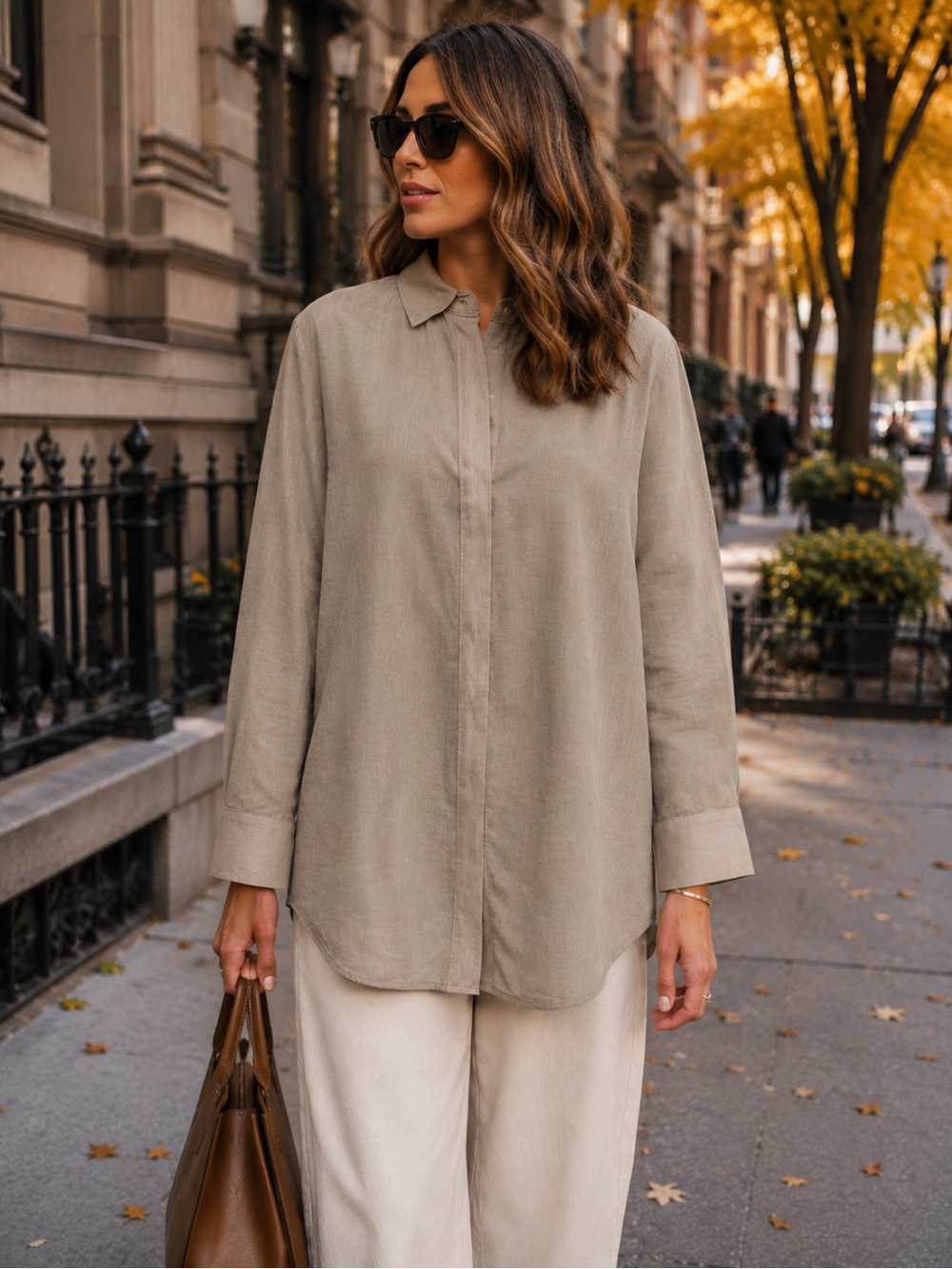 NWT Lafayette 148 New York Quiet Luxury Blouse All Season Tunic Length Elegant